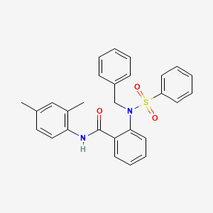 molecular formula C28H26N2O3S B3453378 2-[benzyl(phenylsulfonyl)amino]-N-(2,4-dimethylphenyl)benzamide 