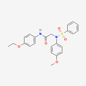 molecular formula C23H24N2O5S B3453381 N~1~-(4-ethoxyphenyl)-N~2~-(4-methoxyphenyl)-N~2~-(phenylsulfonyl)glycinamide 