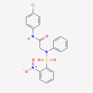 N-(4-chlorophenyl)-2-(N-(2-nitrophenyl)sulfonylanilino)acetamide