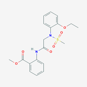 molecular formula C19H22N2O6S B3453397 methyl 2-{[N-(2-ethoxyphenyl)-N-(methylsulfonyl)glycyl]amino}benzoate 