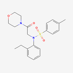 molecular formula C21H26N2O4S B3453403 N-(2-ethylphenyl)-4-methyl-N-[2-(4-morpholinyl)-2-oxoethyl]benzenesulfonamide 