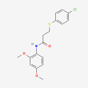 3-[(4-chlorophenyl)thio]-N-(2,4-dimethoxyphenyl)propanamide