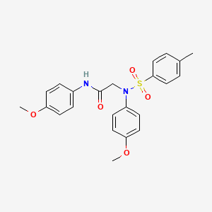 molecular formula C23H24N2O5S B3453439 N~1~,N~2~-bis(4-methoxyphenyl)-N~2~-[(4-methylphenyl)sulfonyl]glycinamide 