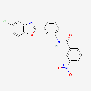 molecular formula C20H12ClN3O4 B3453456 N-[3-(5-chloro-1,3-benzoxazol-2-yl)phenyl]-3-nitrobenzamide 