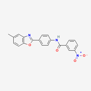 N-[4-(5-methyl-1,3-benzoxazol-2-yl)phenyl]-3-nitrobenzamide