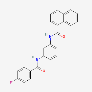 molecular formula C24H17FN2O2 B3453478 N-{3-[(4-fluorobenzoyl)amino]phenyl}-1-naphthamide 