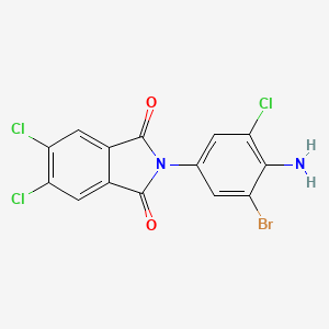 molecular formula C14H6BrCl3N2O2 B3453499 2-(4-amino-3-bromo-5-chlorophenyl)-5,6-dichloro-1H-isoindole-1,3(2H)-dione 