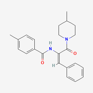 4-methyl-N-{1-[(4-methyl-1-piperidinyl)carbonyl]-2-phenylvinyl}benzamide