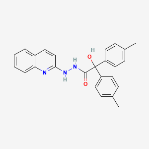 molecular formula C25H23N3O2 B3453505 2-hydroxy-2,2-bis(4-methylphenyl)-N'-2-quinolinylacetohydrazide 