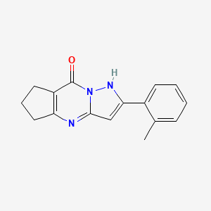 molecular formula C16H15N3O B3453509 11-(2-Methylphenyl)-1,8,12-triazatricyclo[7.3.0.03,7]dodeca-3(7),8,10-trien-2-one 