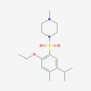 molecular formula C17H28N2O3S B345351 1-((2-Ethoxy-5-isopropyl-4-methylphenyl)sulfonyl)-4-methylpiperazine CAS No. 713507-30-3