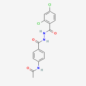 N-(4-{[2-(2,4-dichlorobenzoyl)hydrazino]carbonyl}phenyl)acetamide