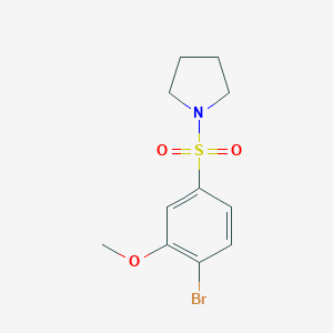 molecular formula C11H14BrNO3S B345352 1-(4-Bromo-3-methoxyphenyl)sulfonylpyrrolidine CAS No. 718601-55-9