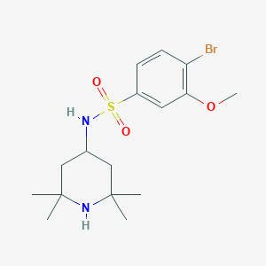 molecular formula C16H25BrN2O3S B345353 4-bromo-3-methoxy-N-(2,2,6,6-tetramethyl-4-piperidinyl)benzenesulfonamide CAS No. 714205-02-4