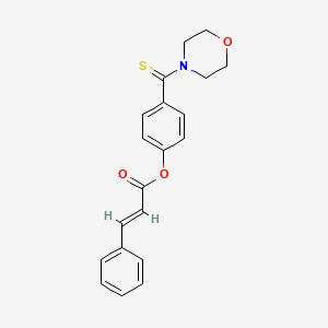 4-(4-morpholinylcarbonothioyl)phenyl 3-phenylacrylate