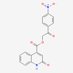 2-(4-nitrophenyl)-2-oxoethyl 2-hydroxy-4-quinolinecarboxylate