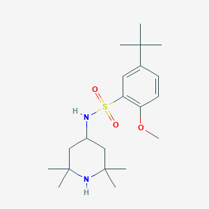 5-tert-butyl-2-methoxy-N-(2,2,6,6-tetramethylpiperidin-4-yl)benzenesulfonamide
