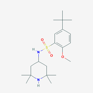 molecular formula C20H34N2O3S B345354 5-叔丁基-2-甲氧基-N-(2,2,6,6-四甲基哌啶-4-基)苯磺酰胺 CAS No. 713505-96-5