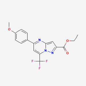 ethyl 5-(4-methoxyphenyl)-7-(trifluoromethyl)pyrazolo[1,5-a]pyrimidine-2-carboxylate