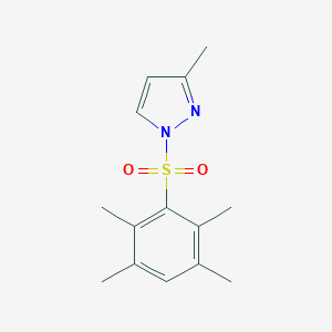 molecular formula C14H18N2O2S B345357 3-methyl-1-[(2,3,5,6-tetramethylphenyl)sulfonyl]-1H-pyrazole CAS No. 956714-09-3