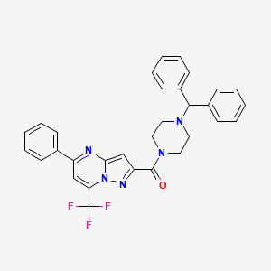 2-{[4-(diphenylmethyl)-1-piperazinyl]carbonyl}-5-phenyl-7-(trifluoromethyl)pyrazolo[1,5-a]pyrimidine