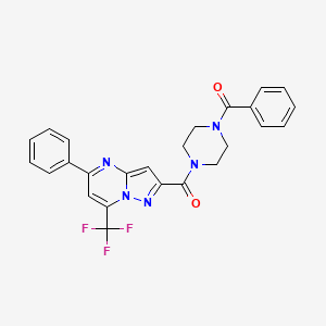 2-[(4-benzoyl-1-piperazinyl)carbonyl]-5-phenyl-7-(trifluoromethyl)pyrazolo[1,5-a]pyrimidine