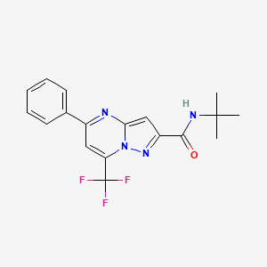 molecular formula C18H17F3N4O B3453608 N-(tert-butyl)-5-phenyl-7-(trifluoromethyl)pyrazolo[1,5-a]pyrimidine-2-carboxamide 