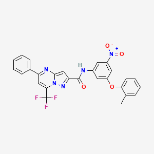 N-[3-(2-methylphenoxy)-5-nitrophenyl]-5-phenyl-7-(trifluoromethyl)pyrazolo[1,5-a]pyrimidine-2-carboxamide