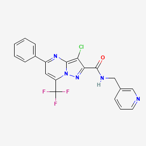 3-CHLORO-5-PHENYL-N-[(PYRIDIN-3-YL)METHYL]-7-(TRIFLUOROMETHYL)PYRAZOLO[1,5-A]PYRIMIDINE-2-CARBOXAMIDE