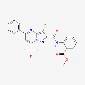 methyl 2-({[3-chloro-5-phenyl-7-(trifluoromethyl)pyrazolo[1,5-a]pyrimidin-2-yl]carbonyl}amino)benzoate