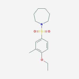 molecular formula C15H23NO3S B345365 1-(4-Ethoxy-3-methylphenyl)sulfonylazepane CAS No. 838904-34-0