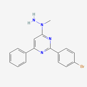 2-(4-bromophenyl)-4-(1-methylhydrazino)-6-phenylpyrimidine