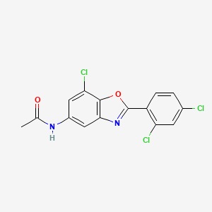 N-[7-chloro-2-(2,4-dichlorophenyl)-1,3-benzoxazol-5-yl]acetamide