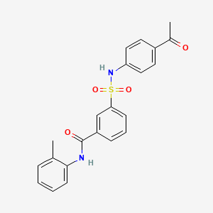 3-[(4-acetylphenyl)sulfamoyl]-N-(2-methylphenyl)benzamide