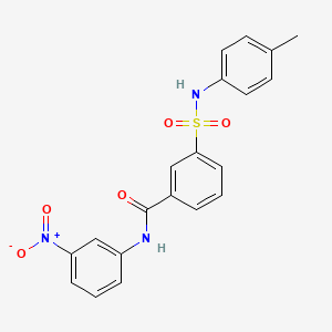 molecular formula C20H17N3O5S B3453722 3-[(4-methylphenyl)sulfamoyl]-N-(3-nitrophenyl)benzamide 