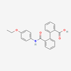 molecular formula C22H19NO4 B3453750 2'-{[(4-ethoxyphenyl)amino]carbonyl}-2-biphenylcarboxylic acid 