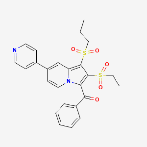 molecular formula C26H26N2O5S2 B3453763 [1,2-bis(propylsulfonyl)-7-(4-pyridinyl)-3-indolizinyl](phenyl)methanone 