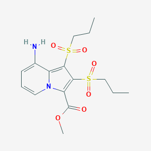 Methyl 8-amino-1,2-bis(propylsulfonyl)indolizine-3-carboxylate