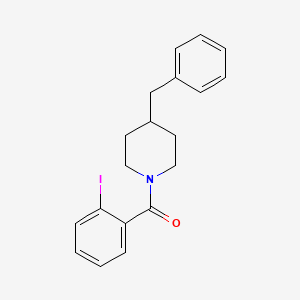 molecular formula C19H20INO B3453775 4-benzyl-1-(2-iodobenzoyl)piperidine 