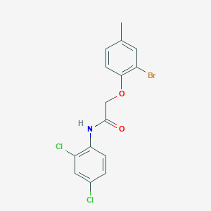 molecular formula C15H12BrCl2NO2 B3453786 2-(2-bromo-4-methylphenoxy)-N-(2,4-dichlorophenyl)acetamide 