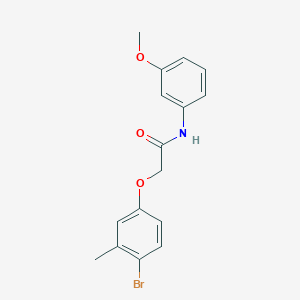 molecular formula C16H16BrNO3 B3453787 2-(4-bromo-3-methylphenoxy)-N-(3-methoxyphenyl)acetamide 