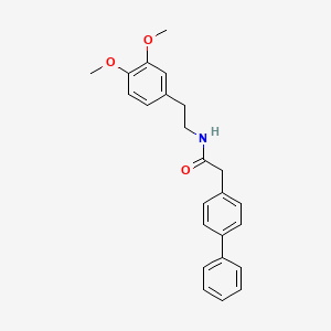 molecular formula C24H25NO3 B3453788 2-(4-biphenylyl)-N-[2-(3,4-dimethoxyphenyl)ethyl]acetamide 