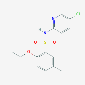 molecular formula C14H15ClN2O3S B345380 N-(5-chloro-2-pyridinyl)-2-ethoxy-5-methylbenzenesulfonamide CAS No. 717864-09-0