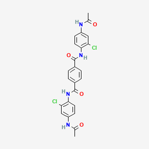 molecular formula C24H20Cl2N4O4 B3453801 1-N,4-N-bis(4-acetamido-2-chlorophenyl)benzene-1,4-dicarboxamide 