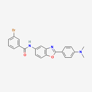 molecular formula C22H18BrN3O2 B3453810 3-bromo-N-{2-[4-(dimethylamino)phenyl]-1,3-benzoxazol-5-yl}benzamide CAS No. 313952-51-1