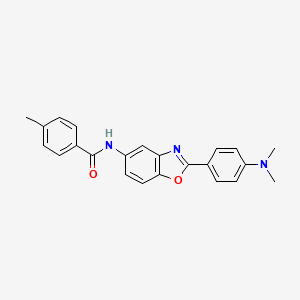 molecular formula C23H21N3O2 B3453816 N-{2-[4-(dimethylamino)phenyl]-1,3-benzoxazol-5-yl}-4-methylbenzamide 