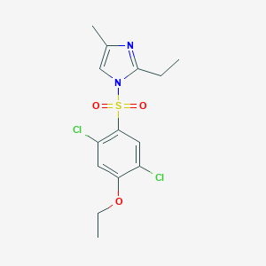 molecular formula C14H16Cl2N2O3S B345383 1-(2,5-Dichloro-4-ethoxyphenyl)sulfonyl-2-ethyl-4-methylimidazole CAS No. 878693-51-7