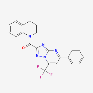 1-{[5-phenyl-7-(trifluoromethyl)[1,2,4]triazolo[1,5-a]pyrimidin-2-yl]carbonyl}-1,2,3,4-tetrahydroquinoline