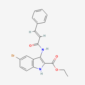 ethyl 5-bromo-3-(cinnamoylamino)-1H-indole-2-carboxylate