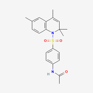 molecular formula C21H24N2O3S B3453916 N-{4-[(2,2,4,6-tetramethyl-1(2H)-quinolinyl)sulfonyl]phenyl}acetamide 